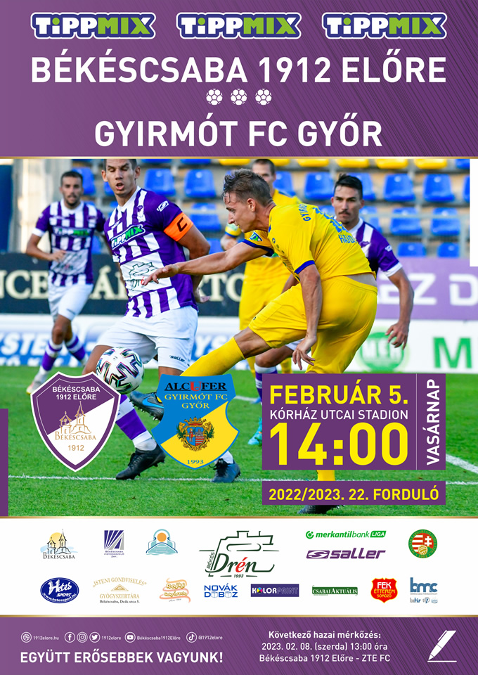 Békéscsaba 1912 Előre - Gyirmót FC Győr