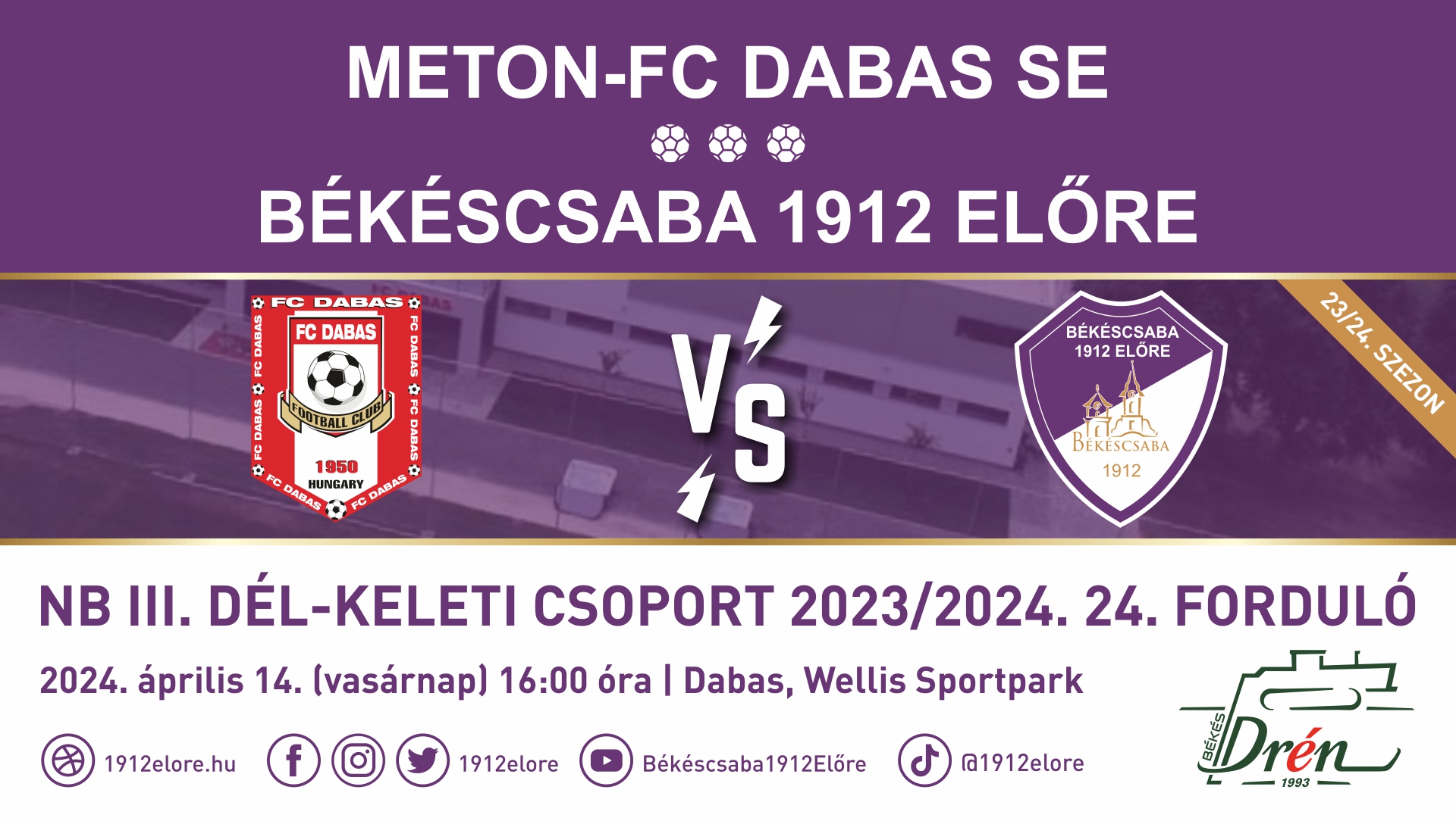 Meton-FC Dabas SE – Békéscsaba 1912 Előre