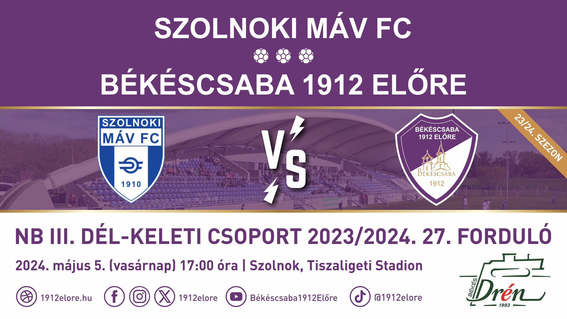 Szolnoki MÁV FC - Békéscsaba 1912 Előre