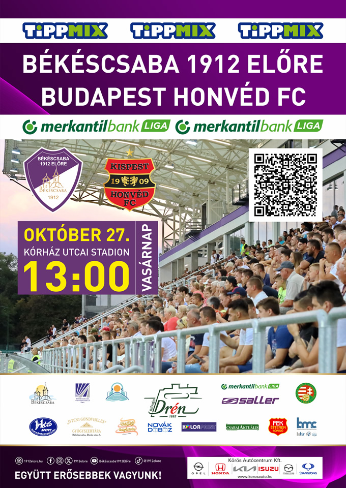 Békéscsaba 1912 Előre - Budapest Honvéd FC