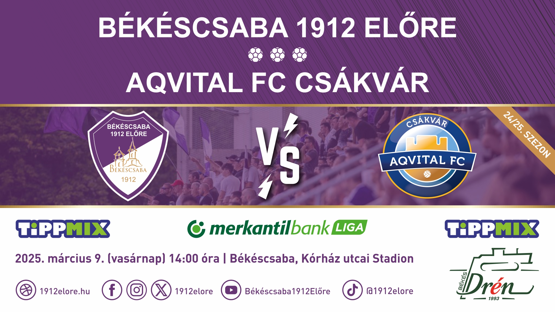 Békéscsaba 1912 Előre - Aqvital FC Csákvár