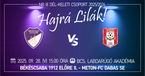 Békéscsaba 1912 Előre II. - Meton-FC Dabas SE