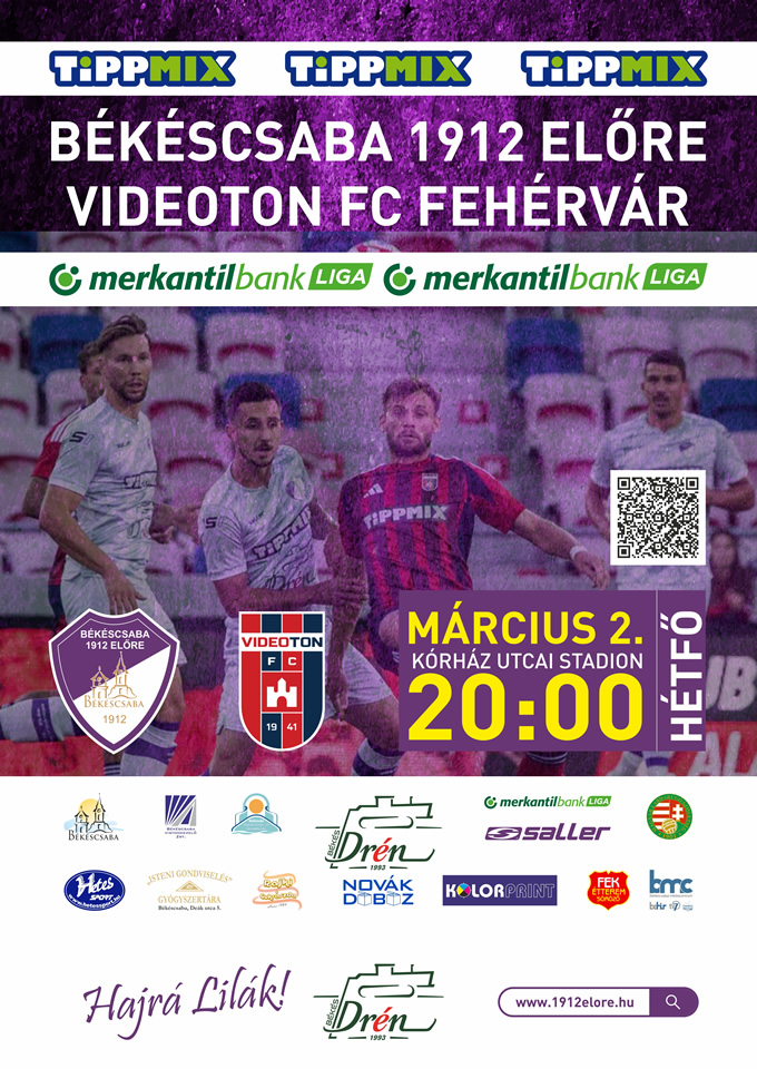 Békéscsaba 1912 Előre – Videoton FC Fehérvár Békéscsaba 1912 Előre – Videoton FC Fehérvár